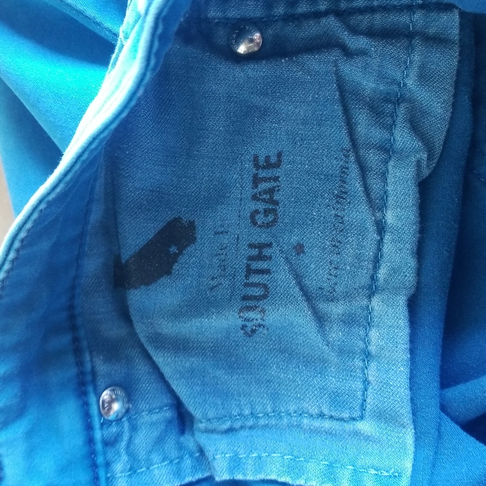 ADRIANO GOLDSCHMIED "THE STILT CROP" CIGARETTE CROP PANTS SZ 26X25 SEA BLUE - Picture 10 of 11